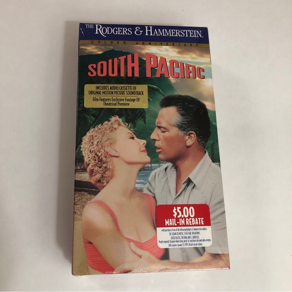 South Pacific VHS Tape & Cassette Soundtrack New Sealed Vintage 20th Century Fox
